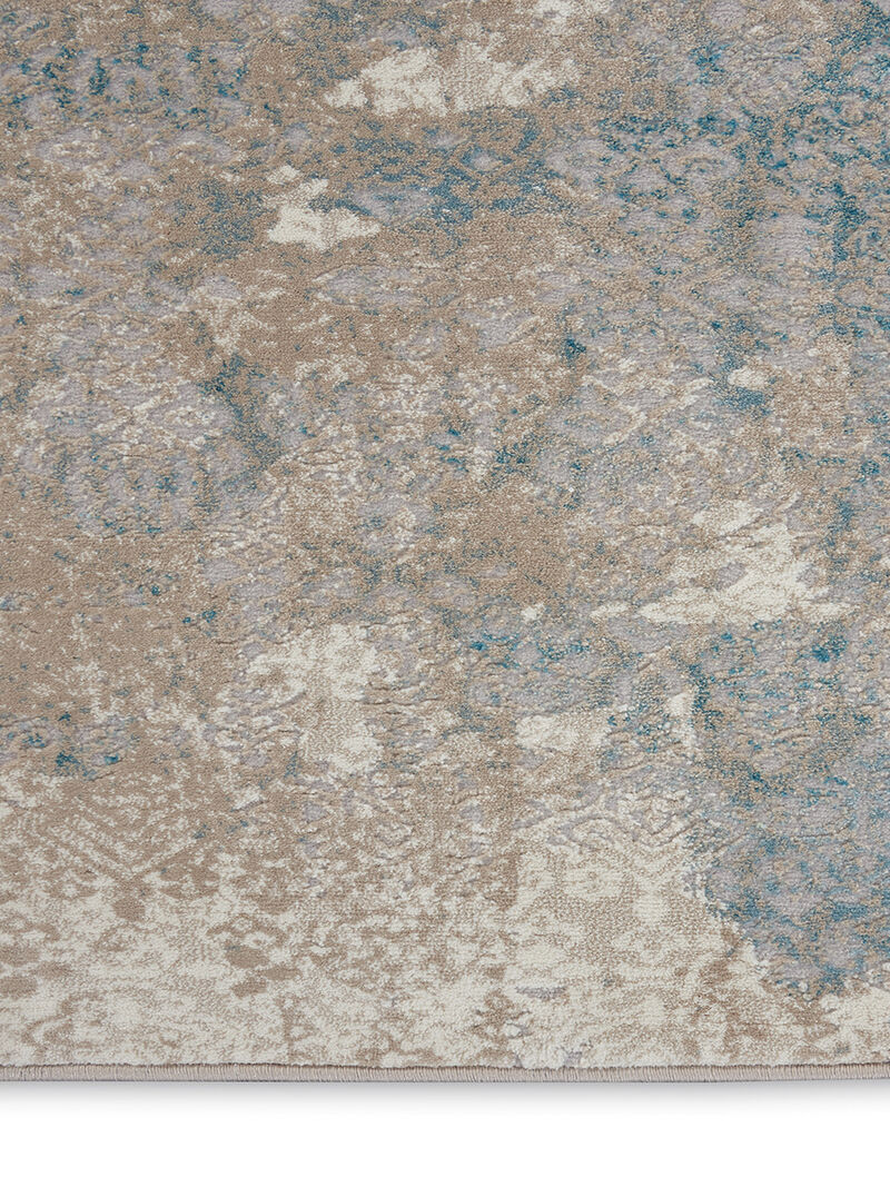 Karma KRM07 Ivory/Light Blue 3'9" x 5'9" Rug