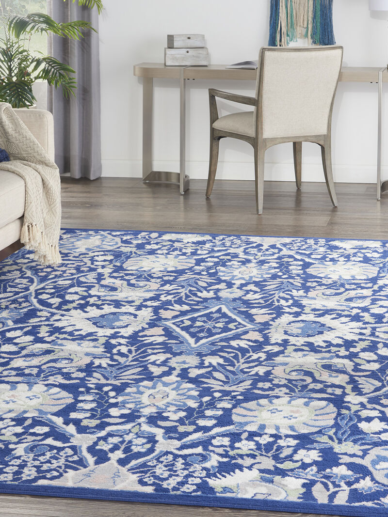 Whimsicle WHS10 Navy/Multicolor 8' x Round Rug image number 6