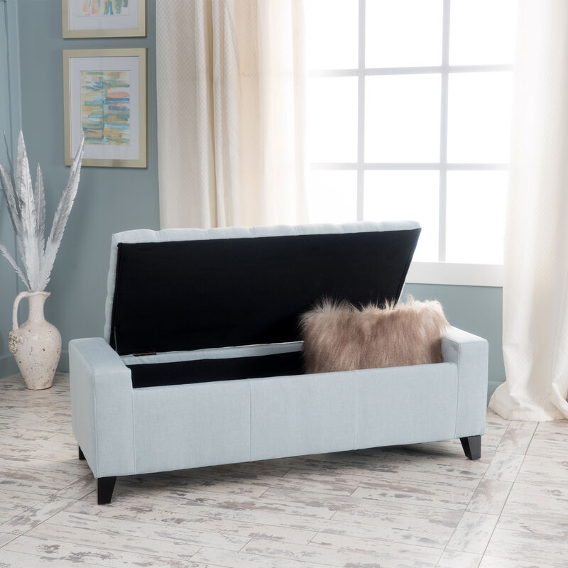 Merax Fabric Upholstered Storage Ottoman for Living Room, Bedroom