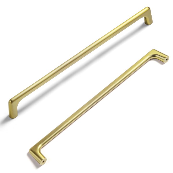 Goo-Ki 10 Inch(256mm Hole Centers Brushed Gold Cabinet Pulls, Modern Style Zinc Alloy Cabinet Handles for Dresser,Wardrobe,Cupbo