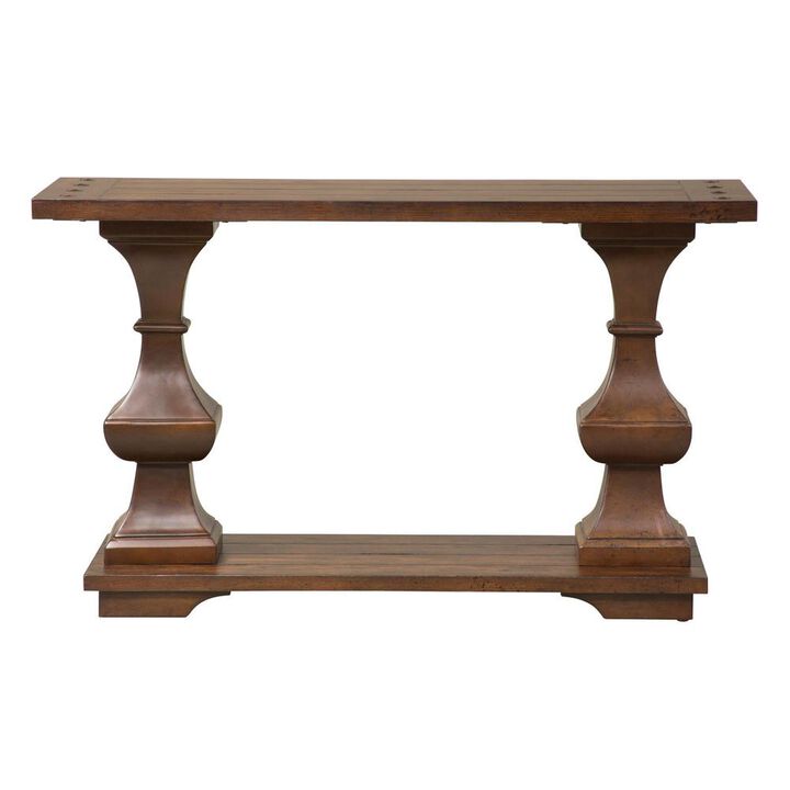 Liberty Furniture Sedona Sofa Table in Kona Brown