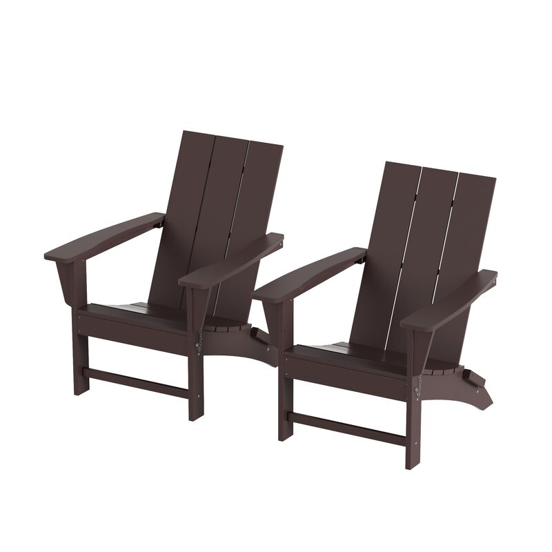 WestinTrends Modern Folding Adirondack Chair (Set of 2)