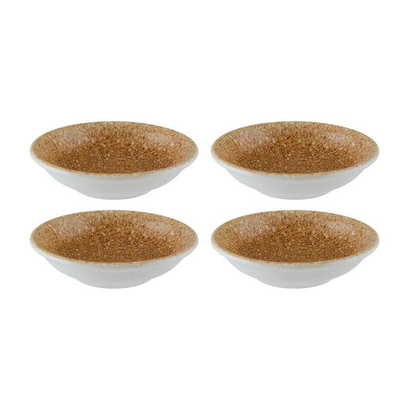 Luca Salmon Matte dia.3.5" h:1" 2 oz. Round Brown Vitrified Bowl (Set of 4) image number 0