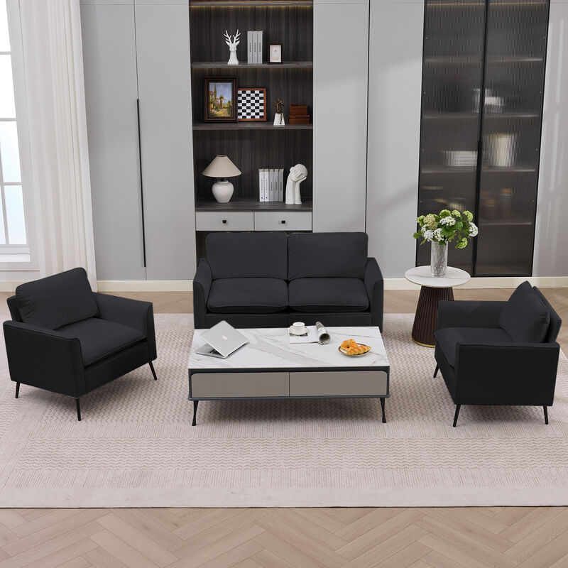 GOODSILO Comfortable Upholstered Single Sofa Armchair Leisure Accent Seating image number 4