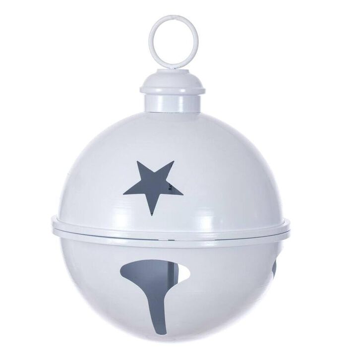 Vickerman 739259-14" White Iron Bell Christmas Tree Ornament (RAA231411)