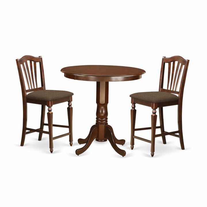 3 PC Dining counter height set - Kitchen dinette Table and 2 counter height stool.