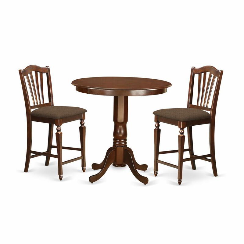 3 PC Dining counter height set - Kitchen dinette Table and 2 counter height stool.
