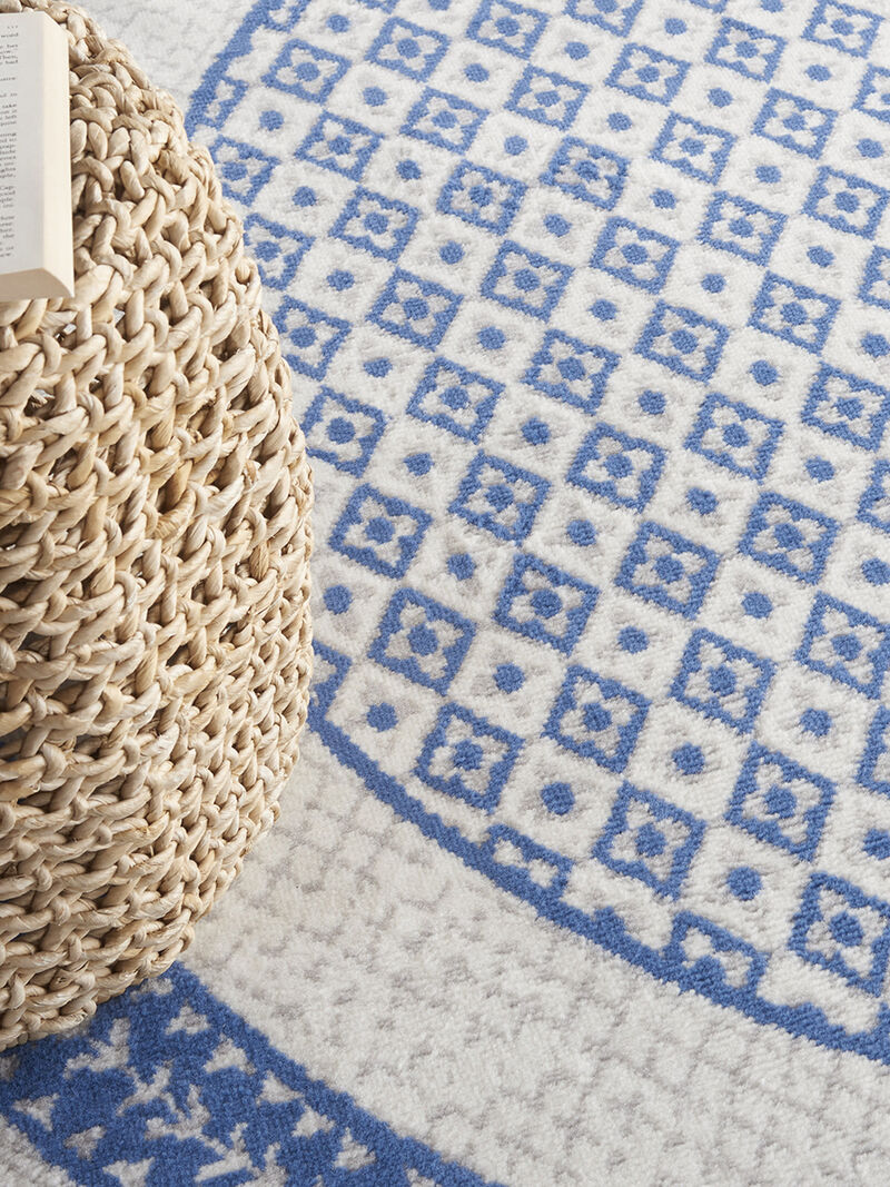 Whimsicle WHS13 Ivory/Blue 8'4" x 11'6" Rug