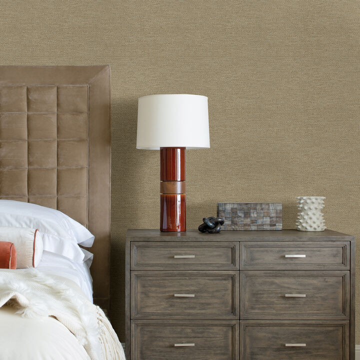 Jordan Gold Faux Tweed Wallpaper (Set of 2)