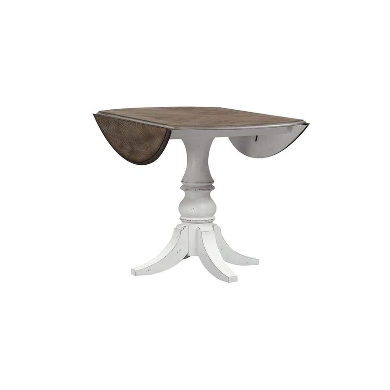Liberty Furniture Magnolia Manor Drop Leaf Table in Antique White image number 4