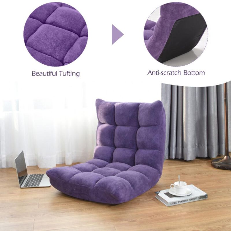 Hivvago 14-Position Adjustable Cushioned Floor Chair