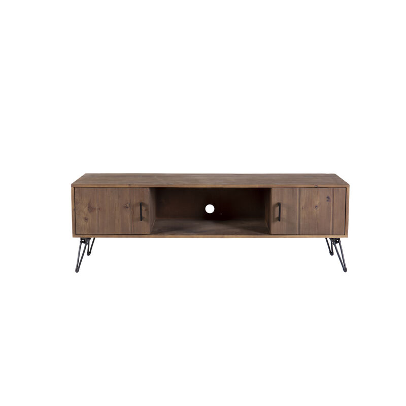 Streamdale Reclaimed Wood Media TV Stand with Storage image number 0