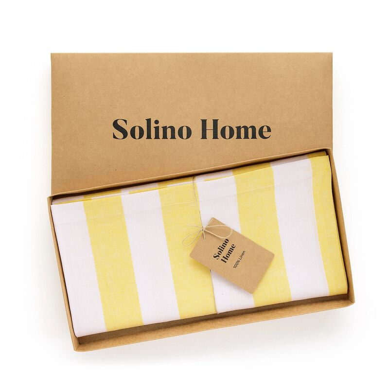 Linen Table Throw - Cabana Stripe image number 3