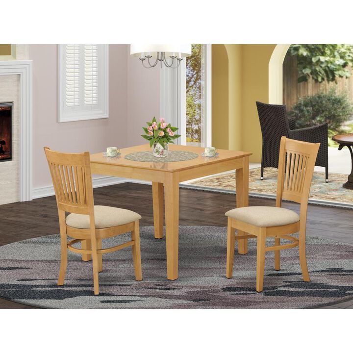 3 Pc Dining room set - Kitchen dinette Table and 2 Dining Chairs