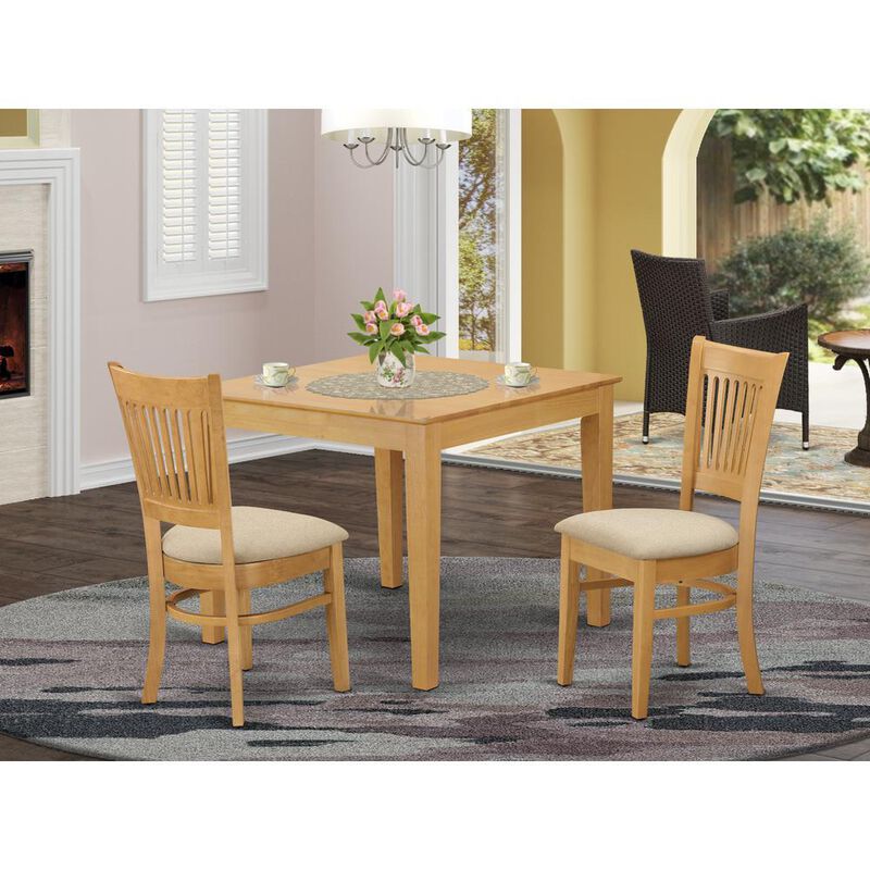 3 Pc Dining room set - Kitchen dinette Table and 2 Dining Chairs