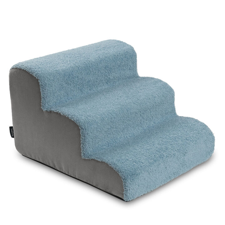 Dubb Pet Steps - 3 Stairs, Grey & Charcoal