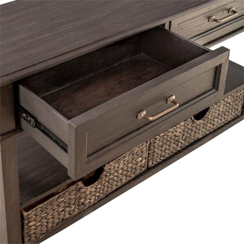 Liberty Furniture Mill Creek 2 Drawer Sofa Table in Peppercorn image number 5