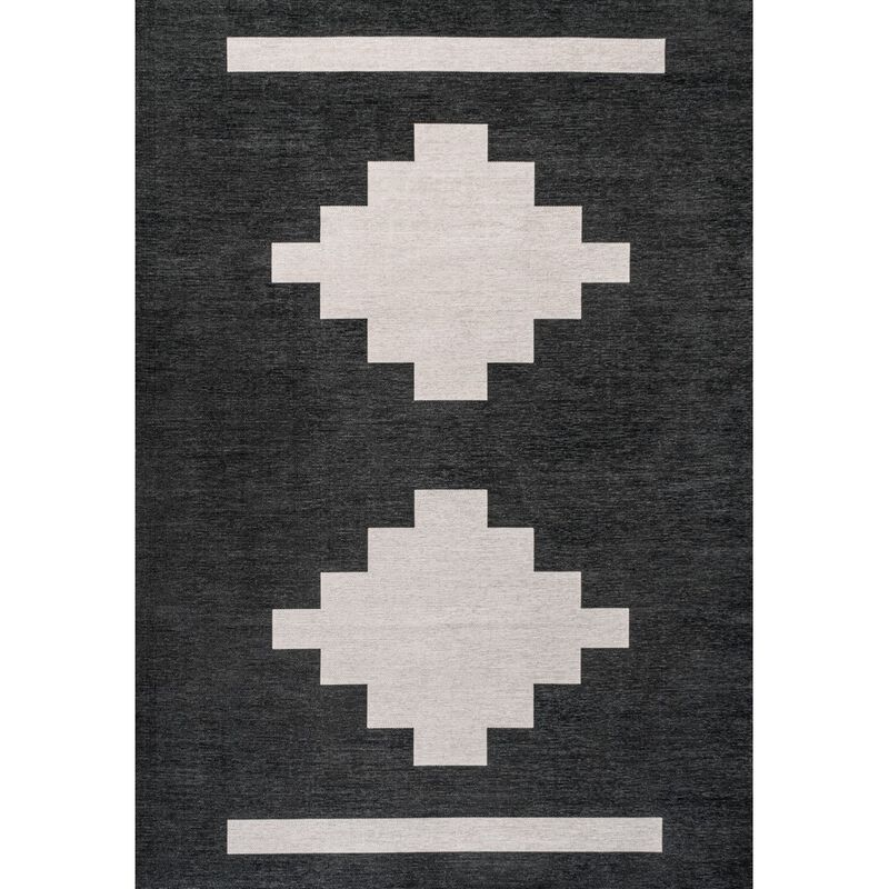 Adriel Geometric Tribal Medallion Machine Washable Area Rug image number 0
