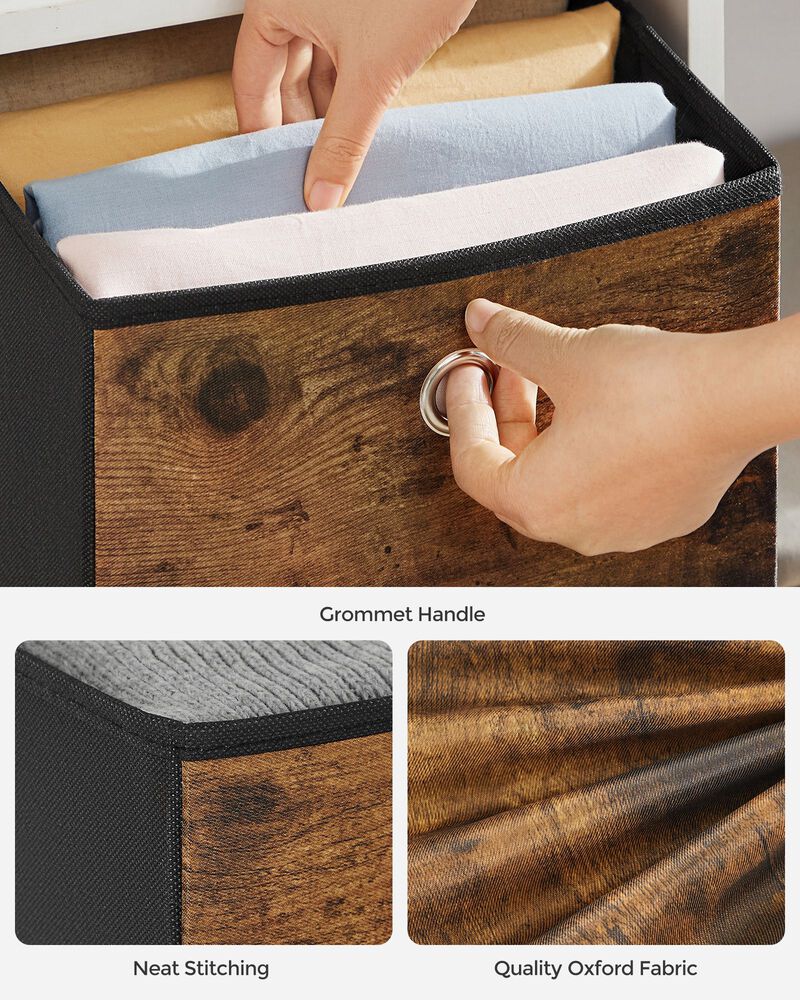 Foldable Storage Organizer Boxes &ndash; Set of 6 Storage Cubes for Clothes