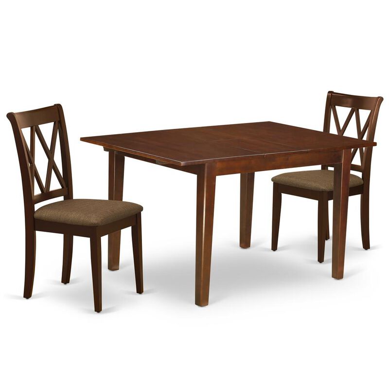 East West Furniture Dining Room Set Mahogany