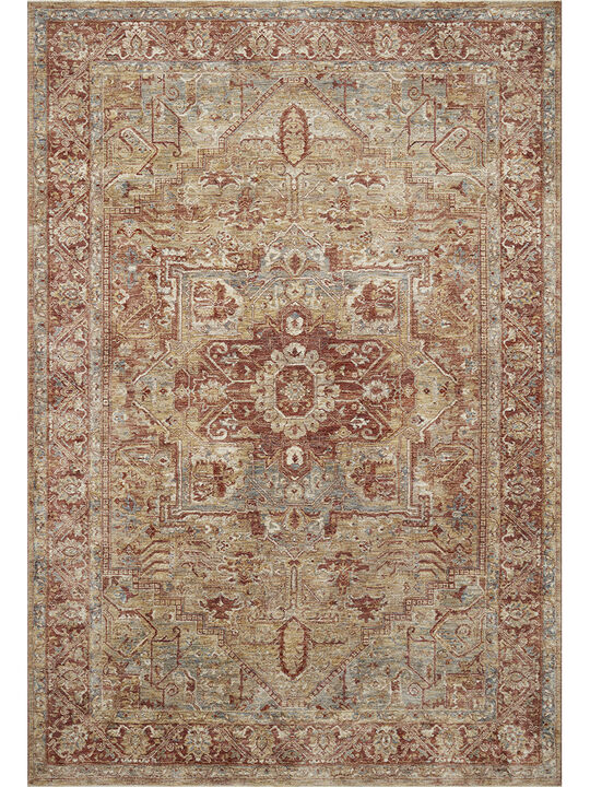 Gaia GAA01 Gold/Brick 5' x 7'8" Rug
