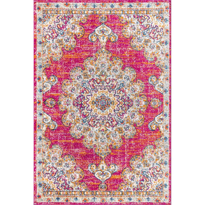 Leann Bohemian Flair Boho Vintage Medallion Area Rug