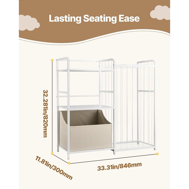 Kids Bookshelf with Toy Storage Chest, 2 Tier Book Organizer for Kids Room image number 2