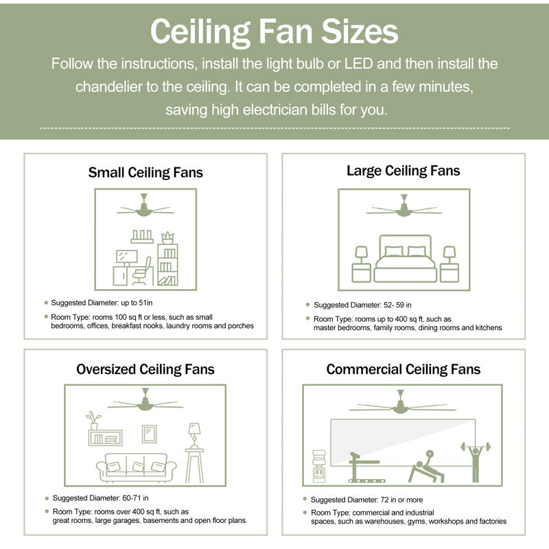 ELEMENT ACE 52-Inch Solid Wood Blade Ceiling Fan with Light Kit and Remote Control for Indoor Outdoor Use image number 8