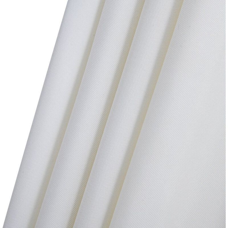 Meridian Furniture Fiji White Fabric / Matte Black Aluminum Patio Umbrella with Base Sets