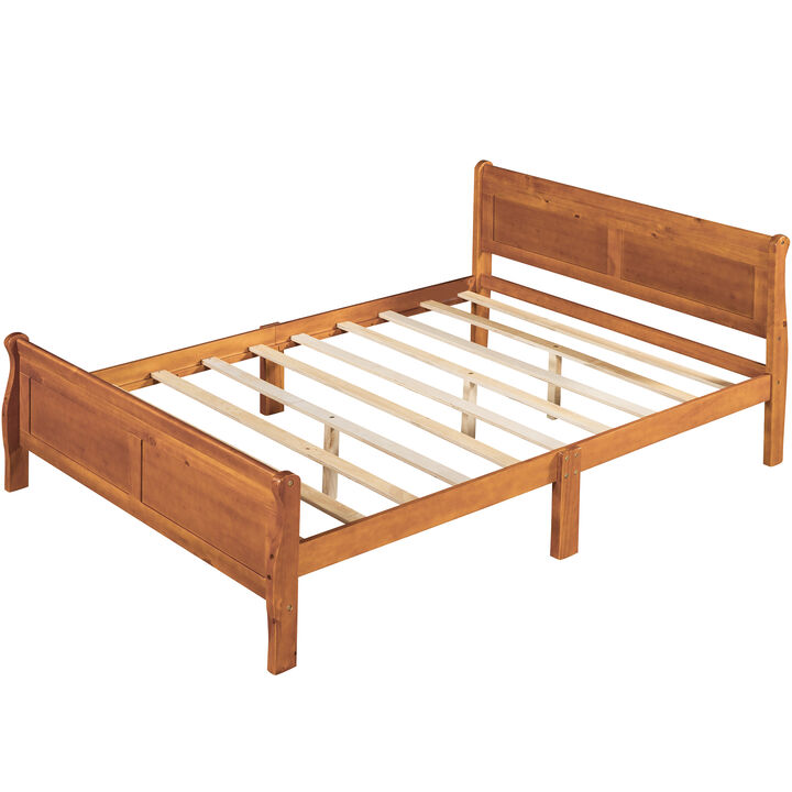 Merax Classic Wood Platform Bed with Headboard
