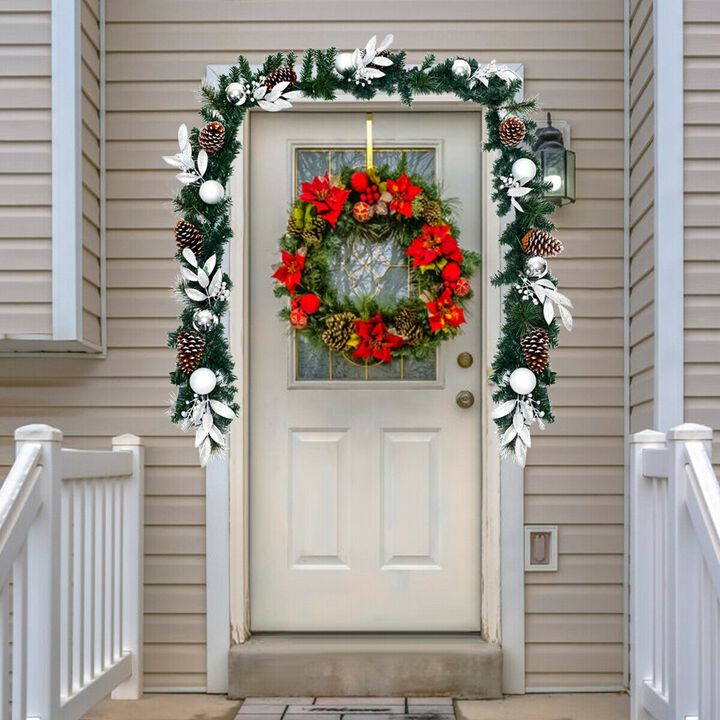 Pre-Lit Artificial Christmas Garland with LED Lights For Christmas
