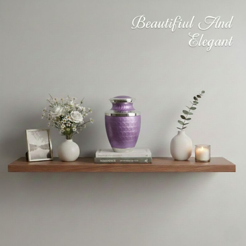 silver-toned accents urn image number 4