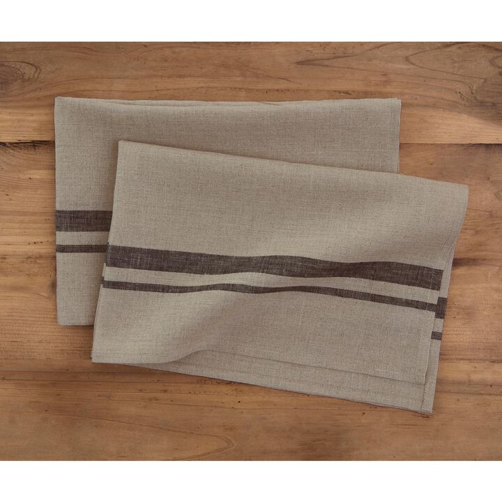 Linen Kitchen Towels - French Stripe