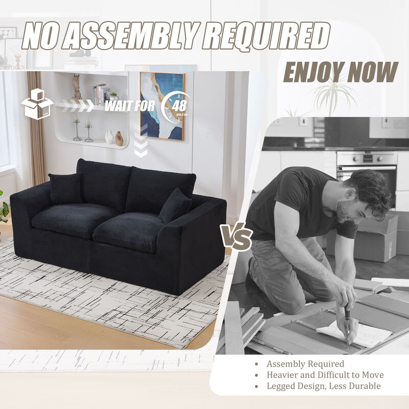 2-Seater Sofa Cloud Couch Loveseats Modular