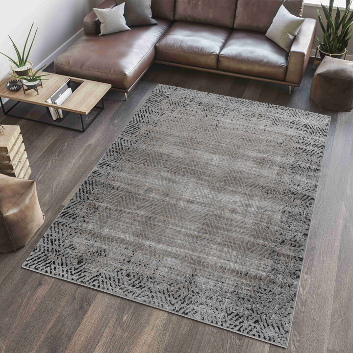 Rug Branch Ihsan Traditional Geometric Brown Black Indoor Area Rug