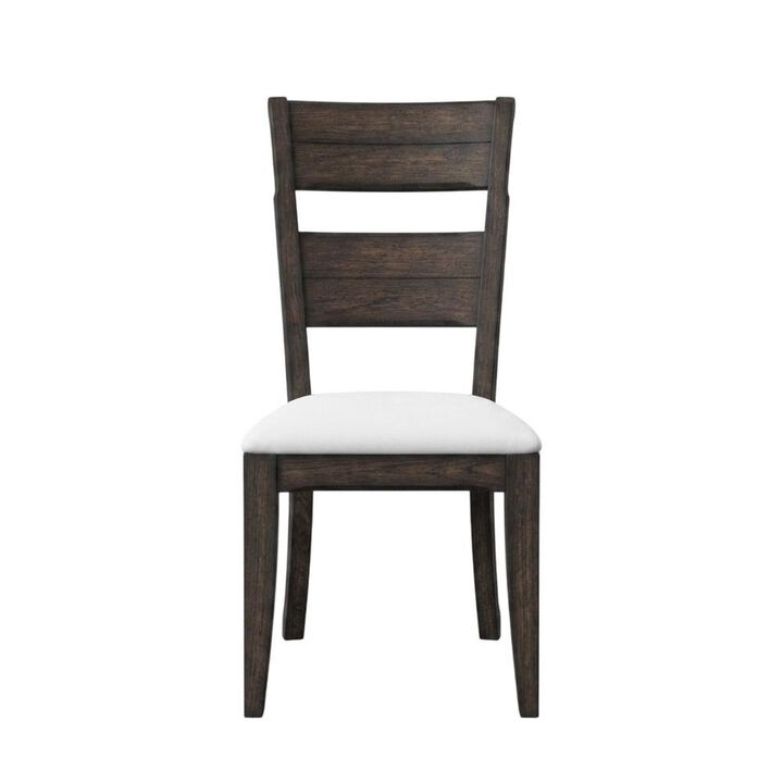 FurniFact Solid Rubberwood Desk Chair with Elm Veneer Back for Dining Room