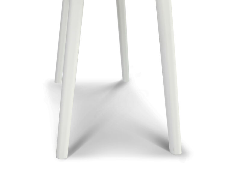 Viola 44"L x 18"W x 30"H Rectangular Italian Carrara White Marble Writing Desk with Legs