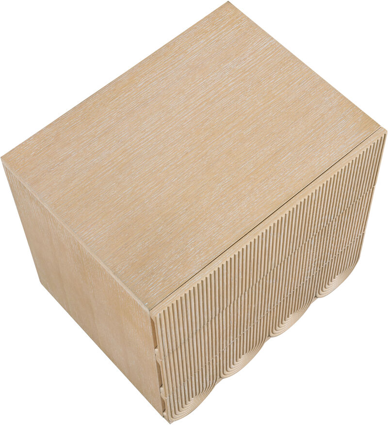 Meridian Furniture Scallop Natural Night Stand image number 6