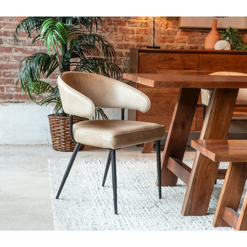 World Interiors Stavanger 94" Dining Table in Cinnamon Brown Finish image number 9