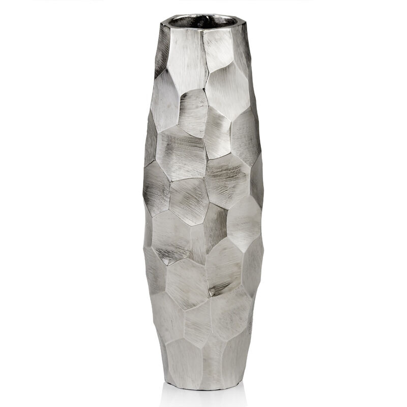 Decorative Aluminum Cylinder Vase for Dining Table or Living Room Display