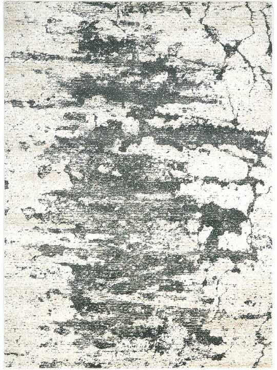 Maxell MAE07 Ivory/Gray 3'10" x Round Rug