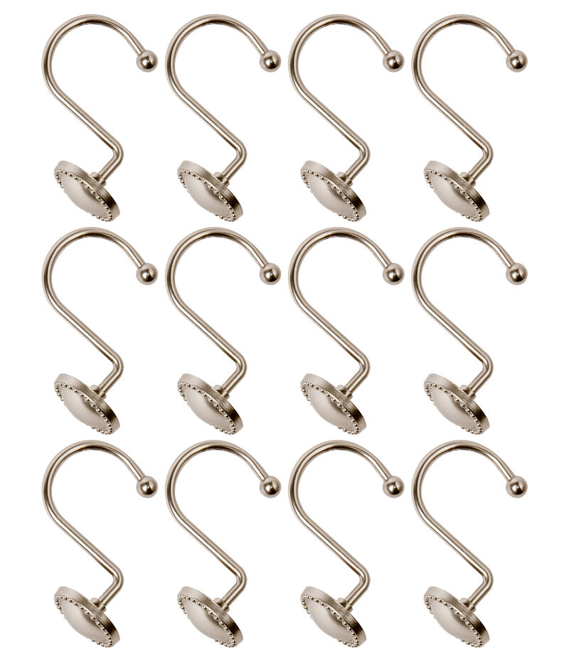 12-Piece Proof Zinc Shower Curtain Hooks image number 4