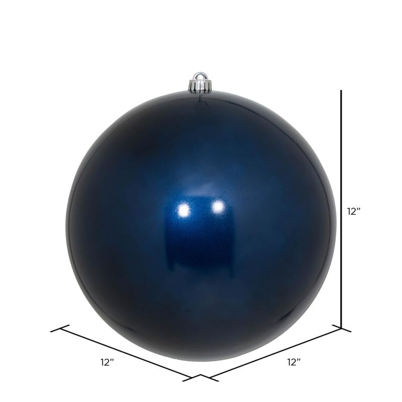 Vickerman 12" Midnt Blue Candy Ball UV Drilled - N593031DCV image number 1