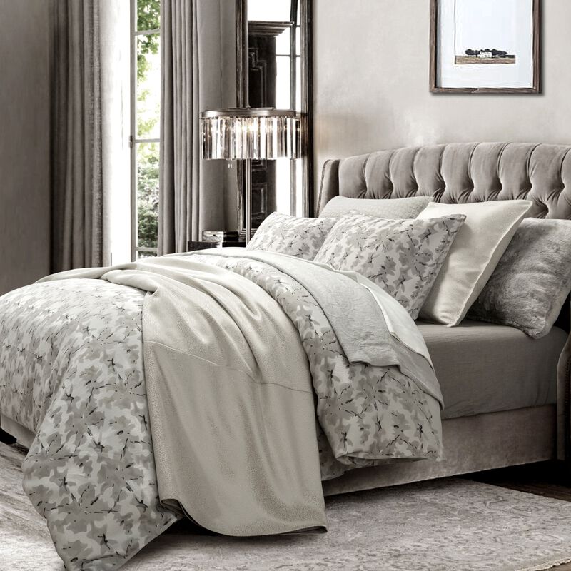 Marilyn Modern Bubble Gray Queen Duvet Cover Set image number 3