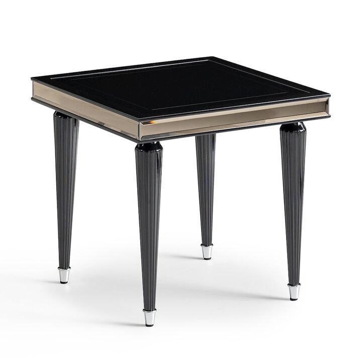 Michael Amini La Francaise Side Table - Black Ice