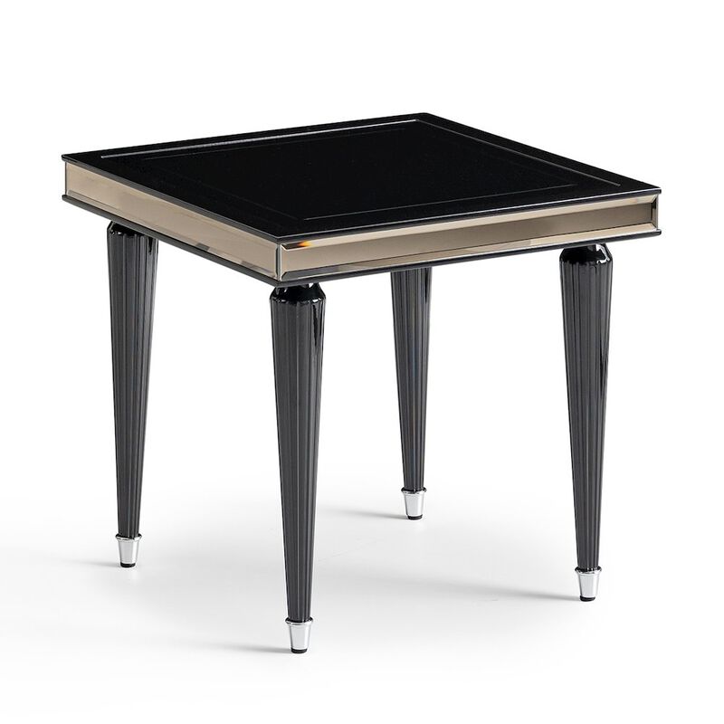 Michael Amini La Francaise Side Table - Black Ice