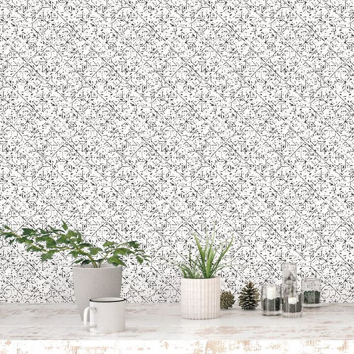 Bazaar Tangier Tile Black Wallpaper G78334