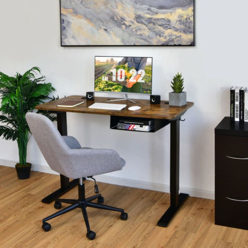 Electric Height Adjustable Standing Desk with Control Panel