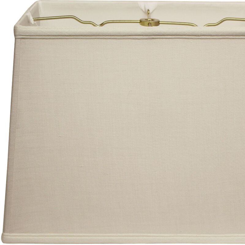 HomeRoots 16" Off White Throwback Rectangle Linen Lampshade image number 2