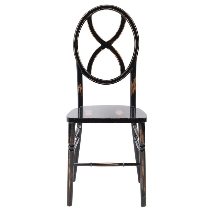 Commerical Seating Products Sandglass Lime Black Wood Chairs